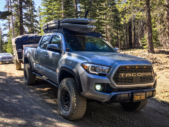 2005-2020 Toyota Tacoma 25 Degree Rock Sliders - Cali Raised LED