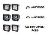Toyota Truck Bed Rail LED Pod Brackets/Combo - Cali Raised LED