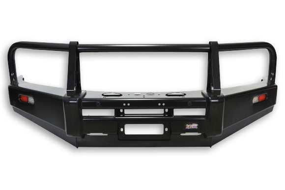 DOBINSONS BULL BAR CLASSIC BLACK FOR NISSAN NAVARA/FRONTIER D40 WITH SMOOTH OEM BUMPER - BU45-3526