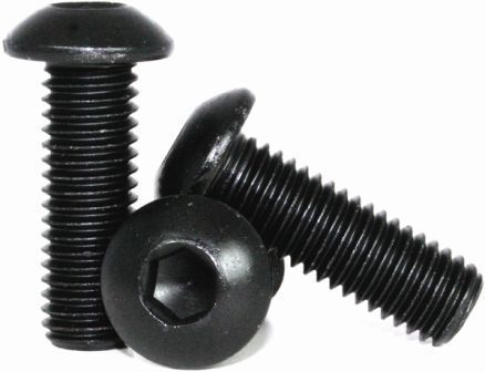 Button Head Hex Drive Screw Black-Oxide Alloy Steel, 1/4