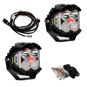 LP4 Pro LED Auxiliary Light Pod Pair Light Pattern Driving/Combo Red Backlight Baja Designs