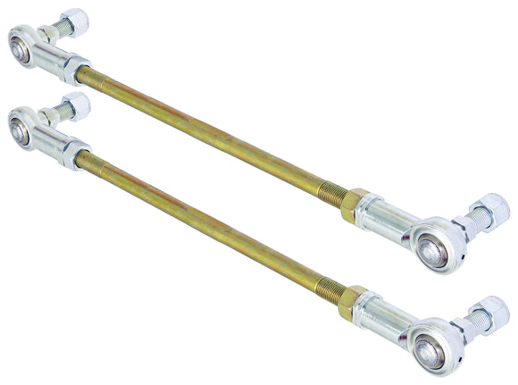 RockJock Adjustable Sway Bar End Link Kit (14 in. Long Rods w/ Heims and Jam Nuts, pair)