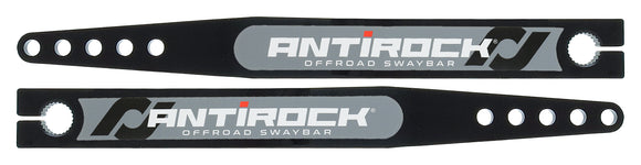 Antirock Fabricated Steel Sway Bar Arms, 18 in. Long, 16.195 in. C-C, 5 Holes, Incl. Stickers, Pair