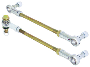 RockJock Adjustable Sway Bar End Link Kit for JL/JT Front (8 1/2 in. Long Rods w/ heim joints and Jam Nuts, pair)