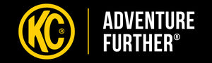 18"x60" KC Banner - Adventure Further - Black / Yellow KC Logo