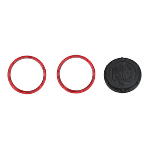 KC FLEX™ LED 2-Bezel Rings - ED Coated - Red