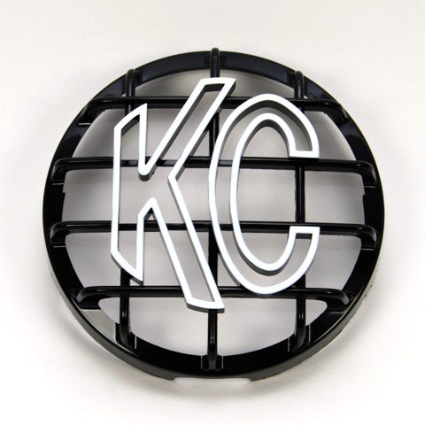 6” Stone Guard - ABS Plastic - Black / White KC Logo